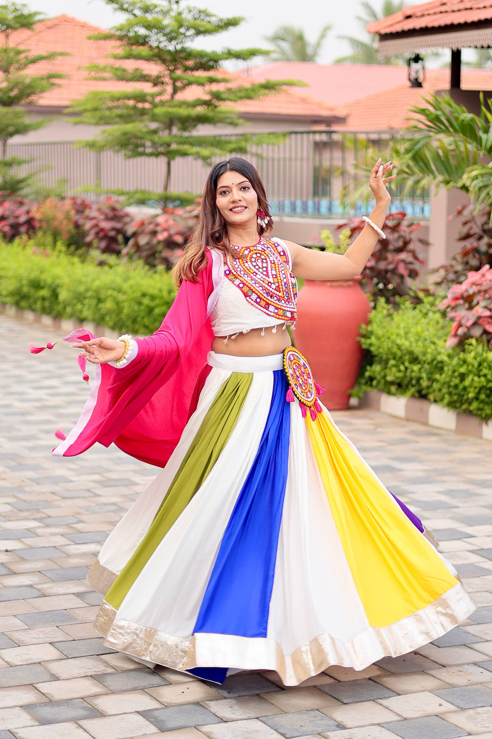 Traditional Indian Festive Wear: Multi-Color Chaniya Choli