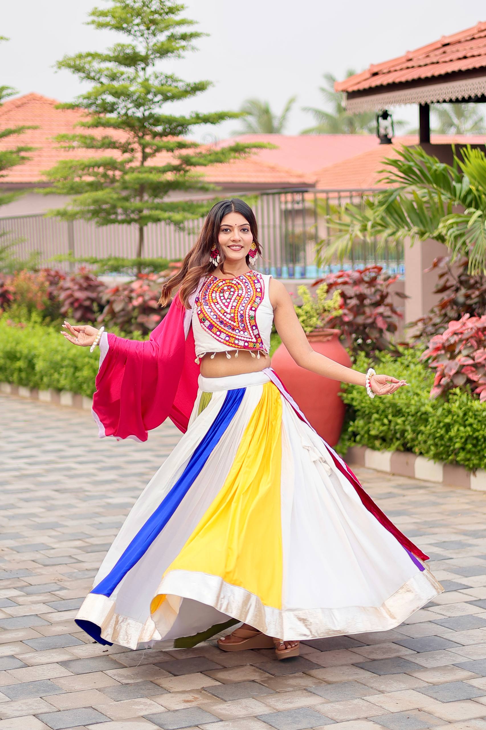Traditional Indian Festive Wear: Multi-Color Chaniya Choli