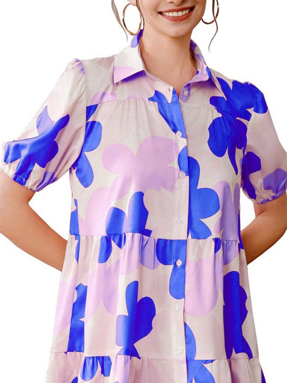 Casual Fit & Flare Midi Dress with Tie-Up Waist