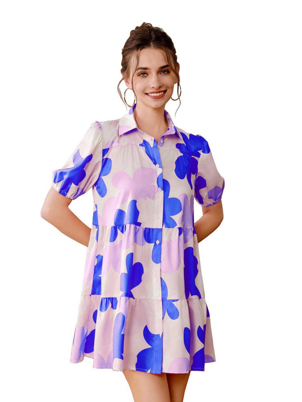 Casual Fit & Flare Midi Dress with Tie-Up Waist