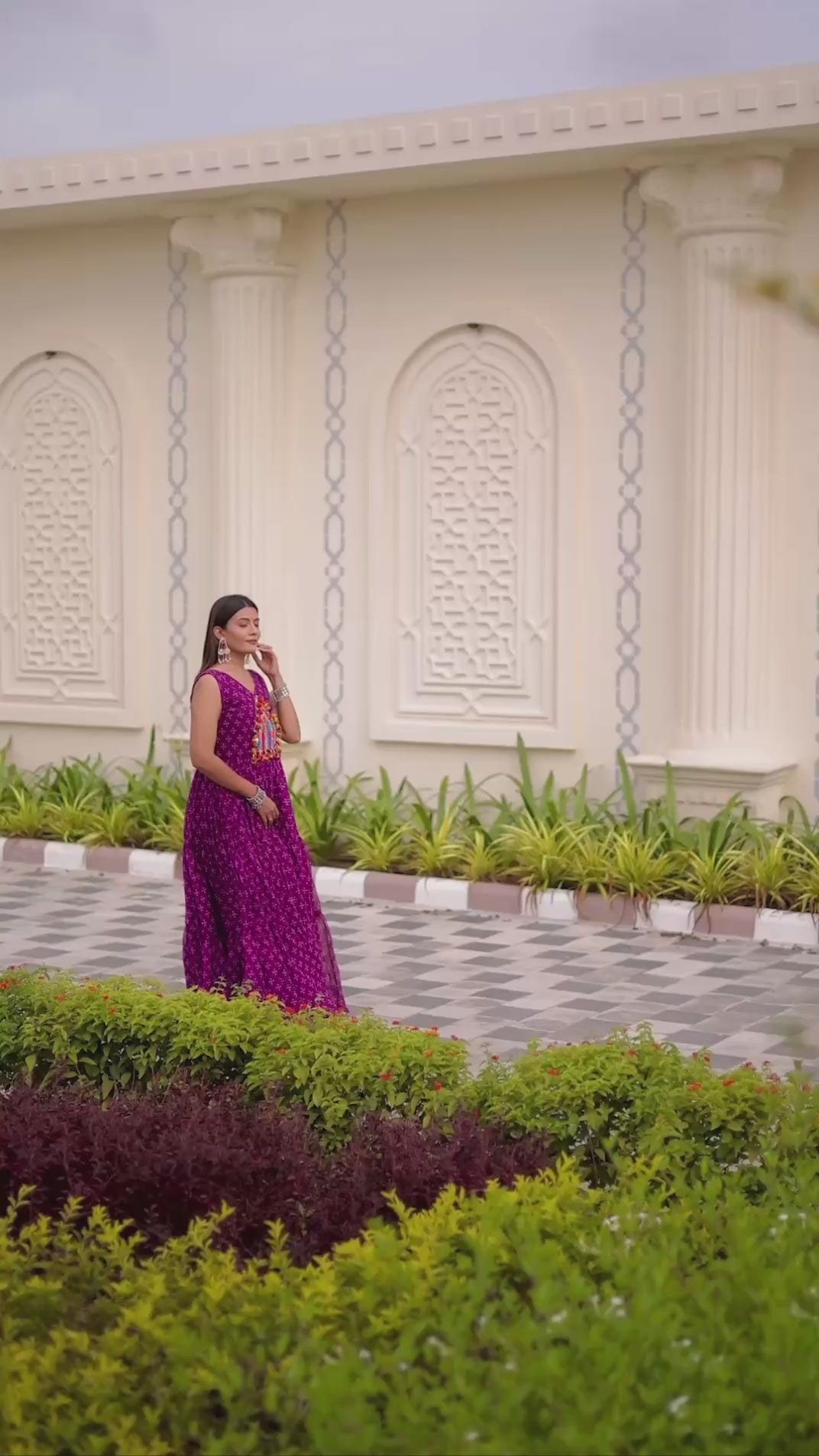 Navratri Special Gamthi Work & 9 Meter Flair Gown - Fully Stitched