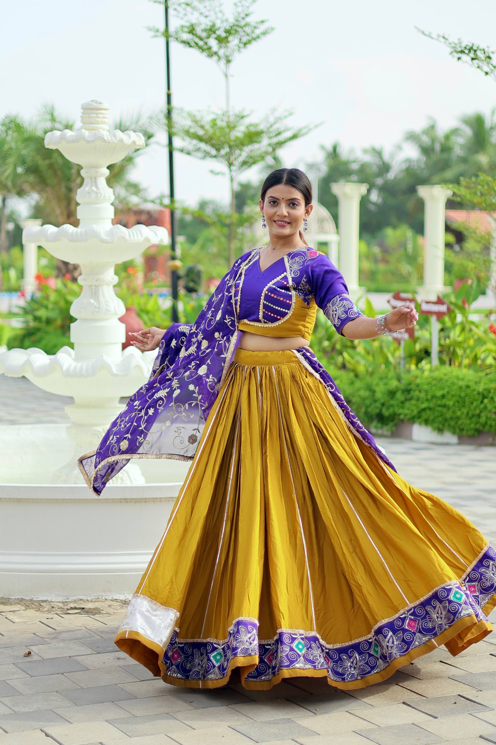 Navratri Special Pure Cotton Heavy Embroidery Lehenga Choli