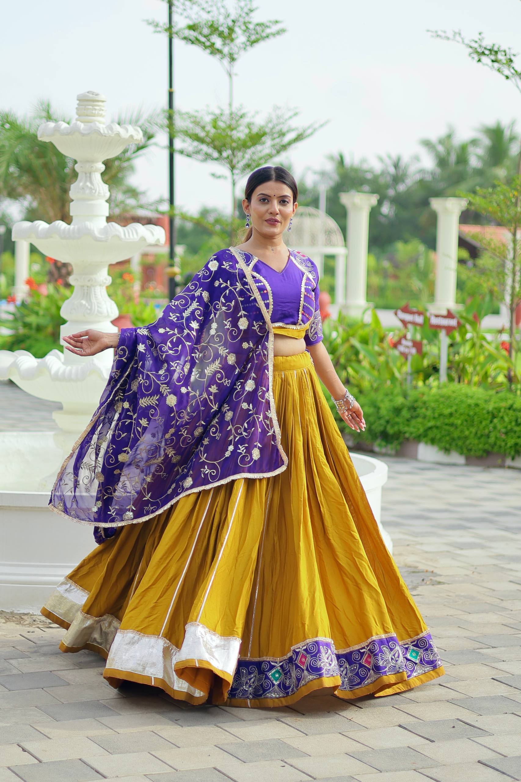 Navratri Special Pure Cotton Heavy Embroidery Lehenga Choli