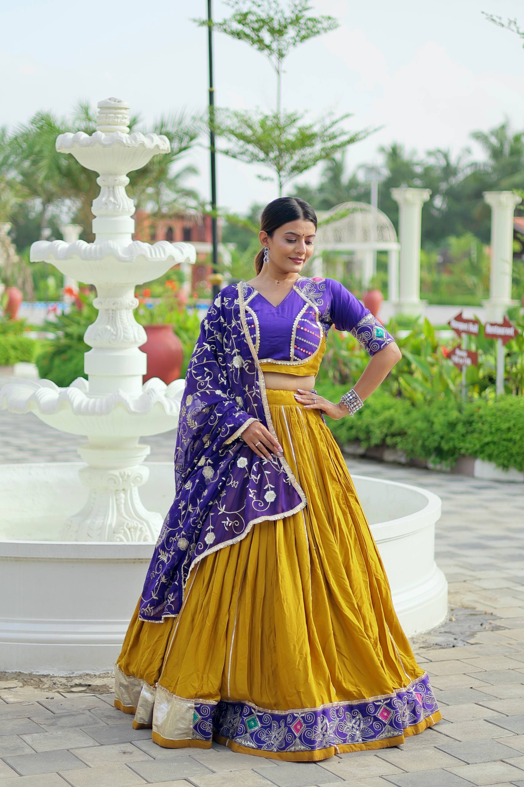 Navratri Special Pure Cotton Heavy Embroidery Lehenga Choli