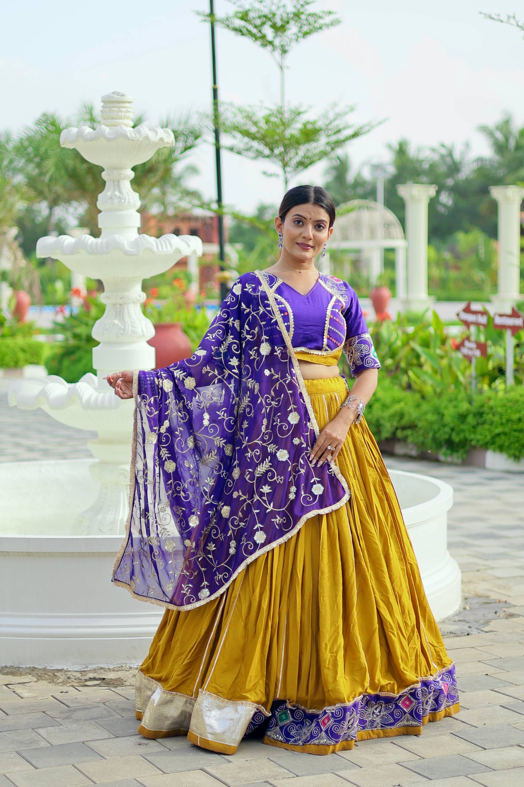 Navratri Special Pure Cotton Heavy Embroidery Lehenga Choli